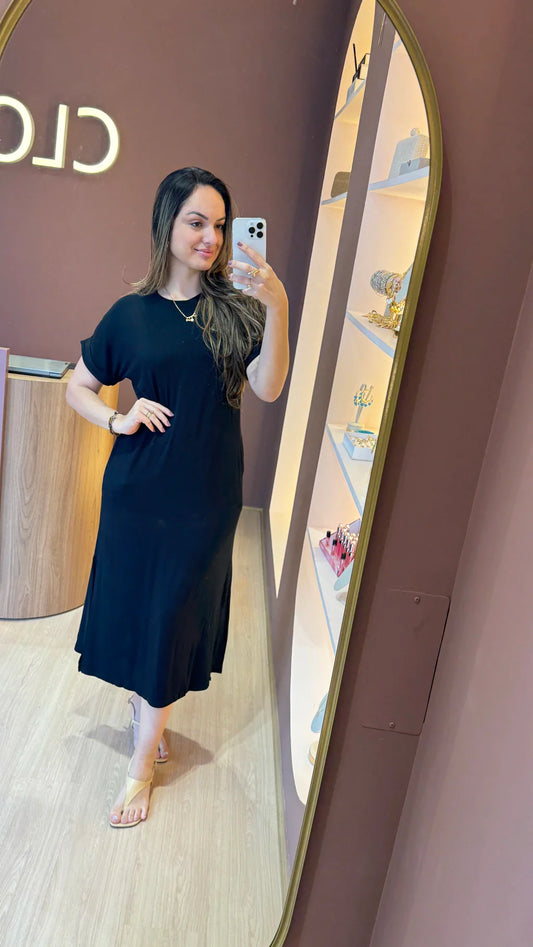 Vestido Malha Midi