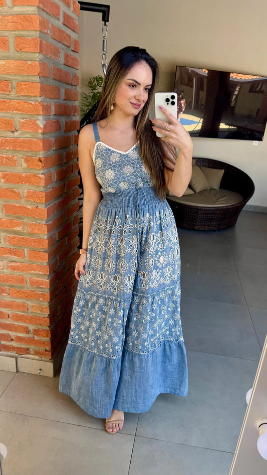 Vestido Indiano bordado